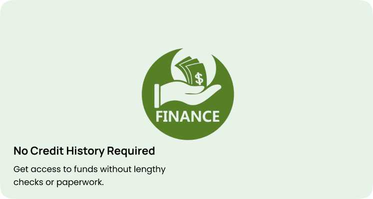No credit history required benefit graphic